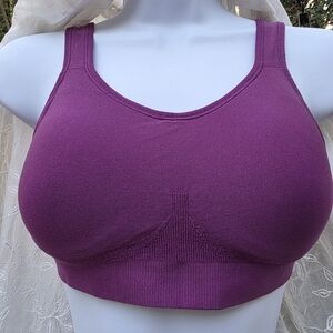 Wireless Seamless Sports Bra in Plum - Women Intimates